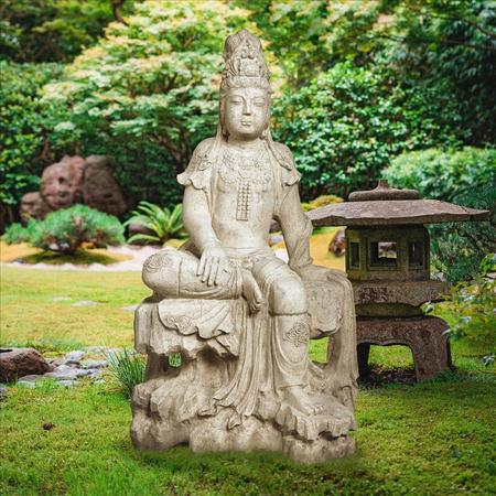 DESIGN TOSCANO The Resting Asian Goddess Guan-Yin Garden Statue NE210144